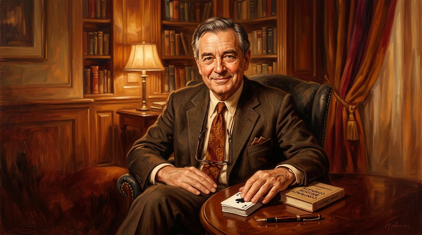 Ely Culbertson - bridge's first superstar who popularized contract bridge in the 1930s. Learn about his life, the Cul...