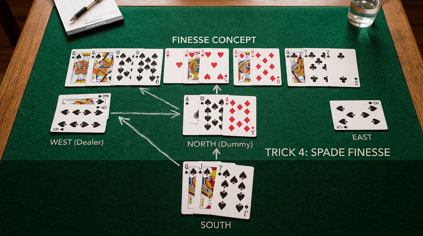 Master entries and communication in bridge. Learn how to preserve, create, and manage transportation between declarer...