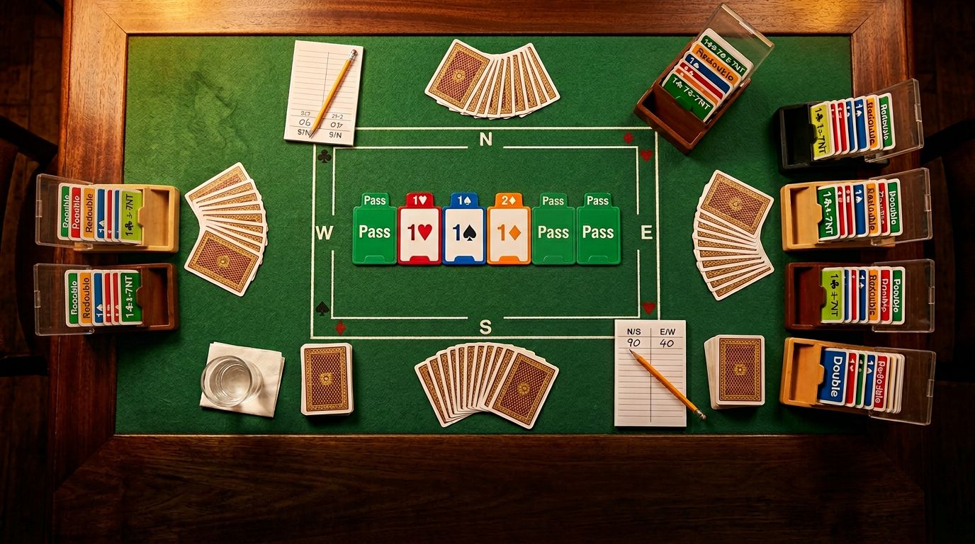 Master forcing 1NT - respond 1NT to major opening with 6-12 HCP, forcing one round. Essential 2/1 tool for finding fi...