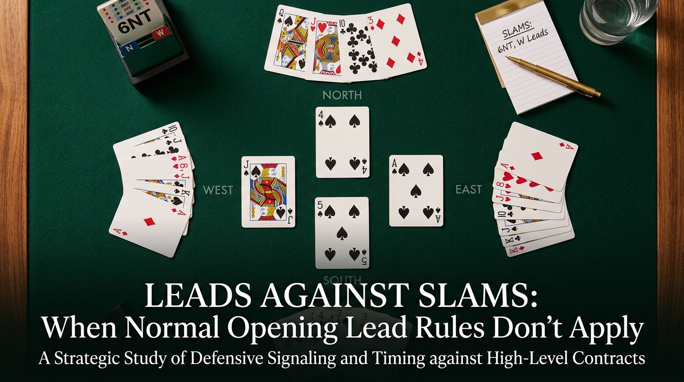 Master the art of bridge leads against slams. Learn when to lead aces, avoid trump leads, and use the auction to find...