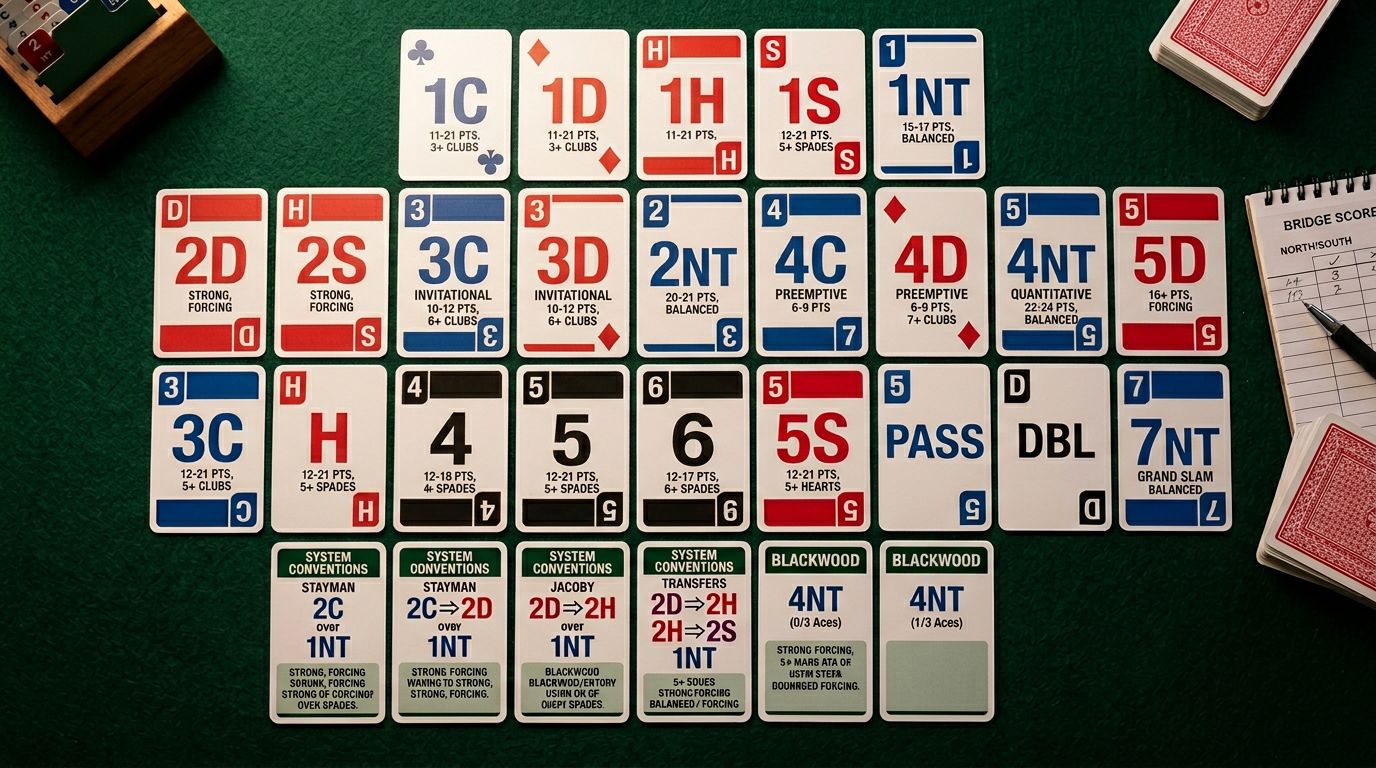 Learn Precision Club bidding, the strong club system used by world champions. Discover why 1♣ shows 16+ HCP and how l...