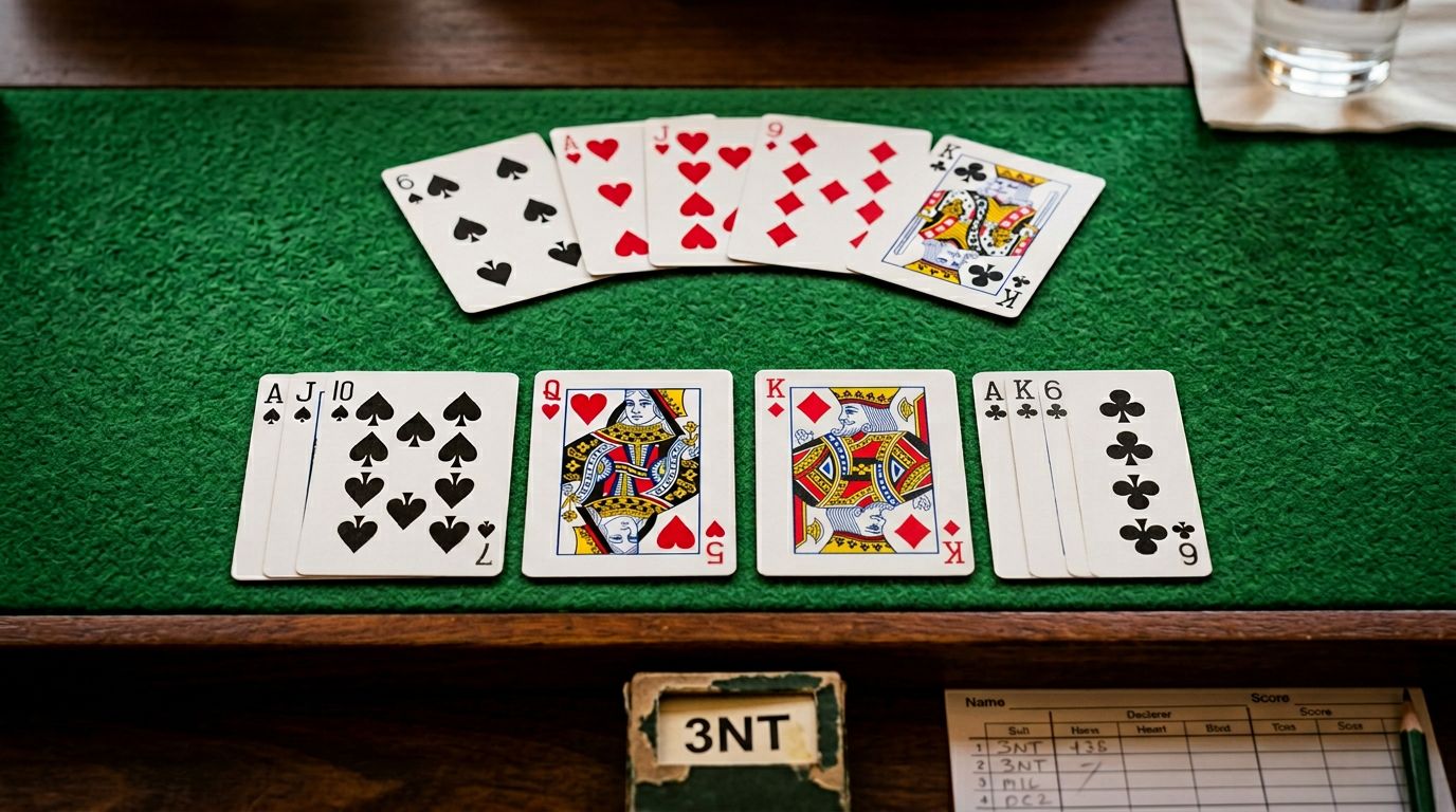 Learn when and why to duck in bridge - deliberately losing a trick early to maintain communication, establish suits, ...