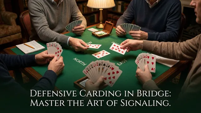 Learn bridge defensive carding signals including attitude, count, and suit preference. Master standard and upside-dow...