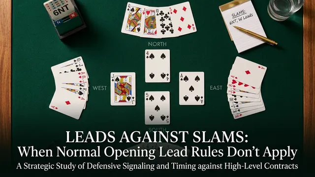 Master the art of bridge leads against slams. Learn when to lead aces, avoid trump leads, and use the auction to find...